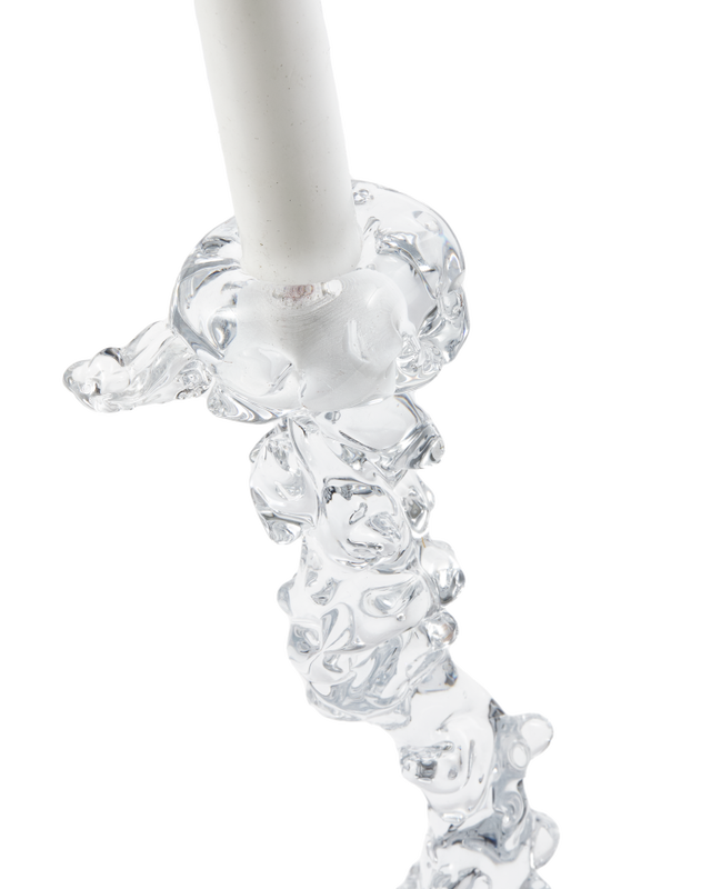 Glass Drip Candle Holder