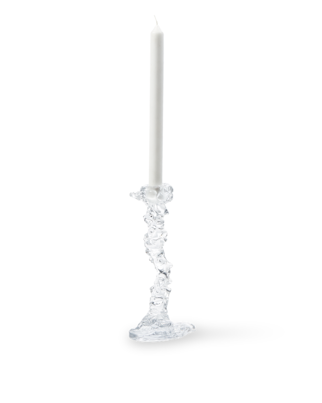 Glass Drip Candle Holder