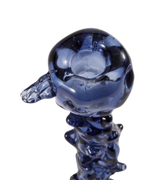 Glass Drip Candle Holder Blue - L