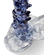 Glass Drip Candle Holder Blue - L
