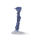 Glass Drip Candle Holder Blue - L