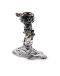 Glass Drip Candle Holder Black