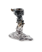Glass Drip Candle Holder Black