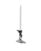 Glass Drip Candle Holder Black