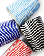 Marine Striped Coffee Cups Set