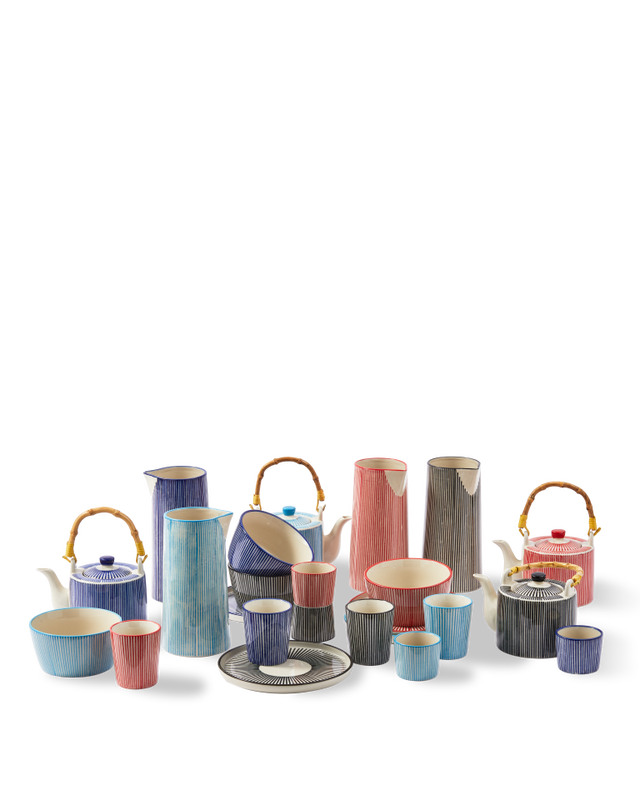 Marine Striped Coffee Cups Set