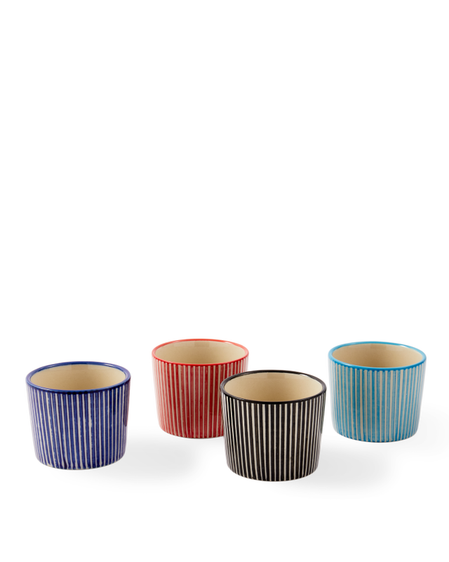Marine Striped Espresso Cups Set