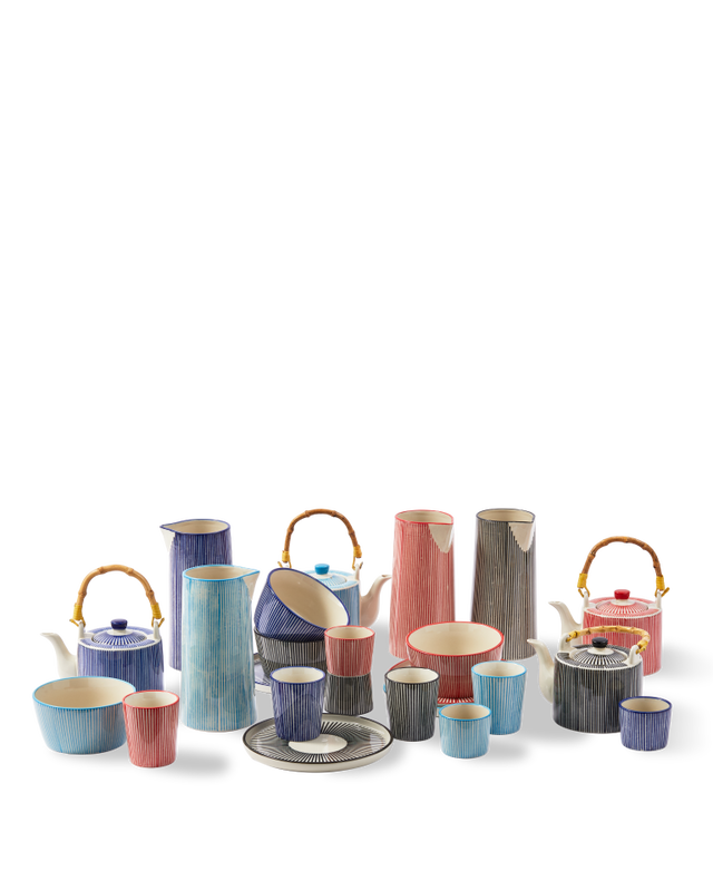 Marine Striped Espresso Cups Set