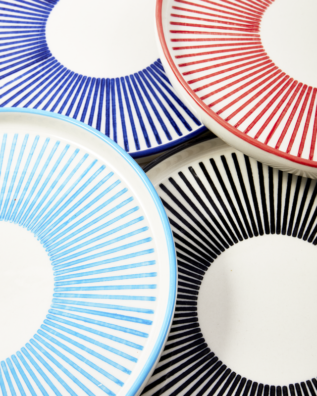 Marine Striped Plates Set