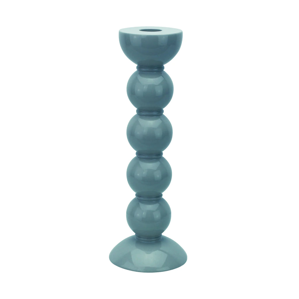 Chambray Blue Bobbin Candlestick