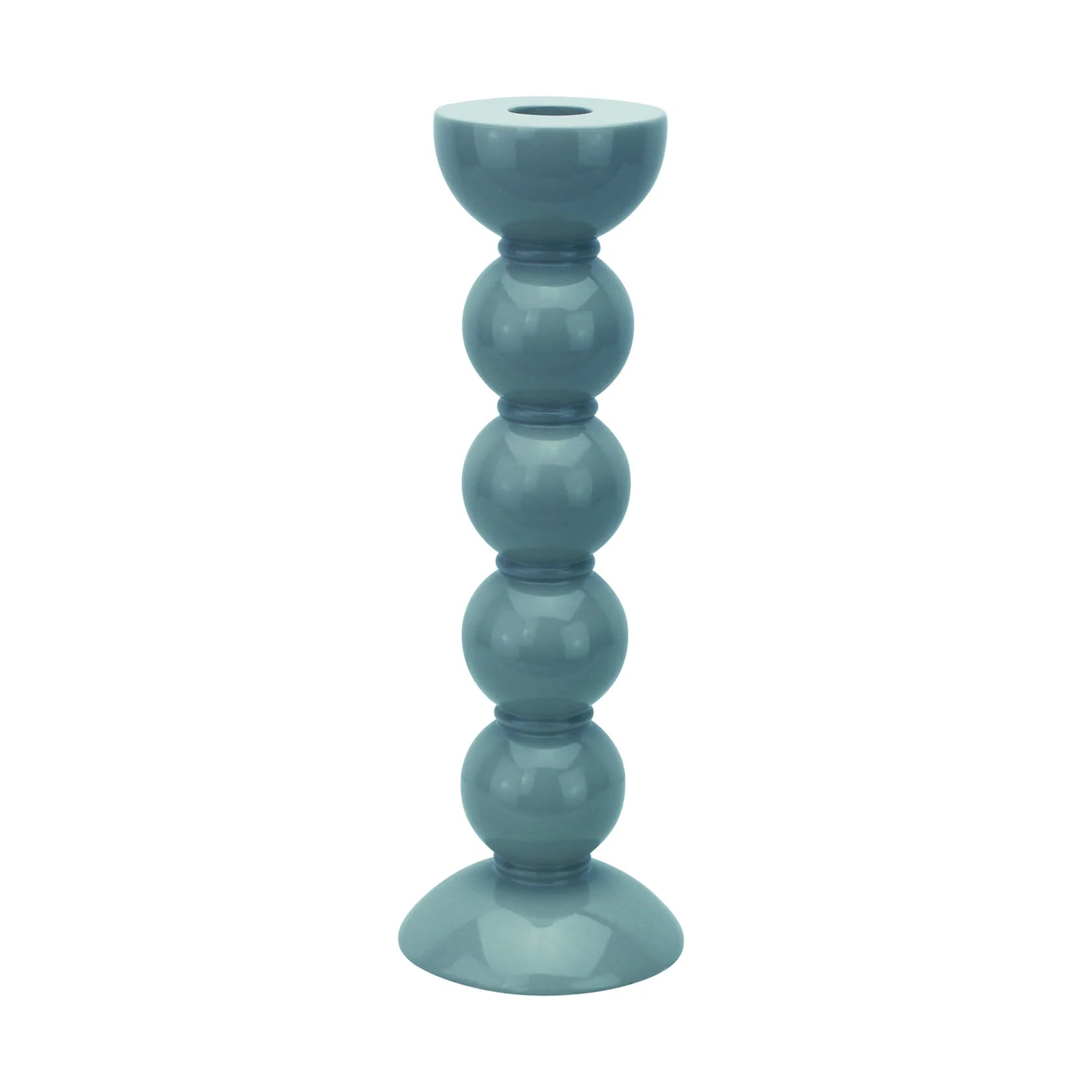 Chambray Blue Bobbin Candlestick