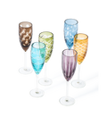 Cuttings Champagne Glasses Set
