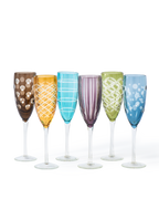 Cuttings Champagne Glasses Set