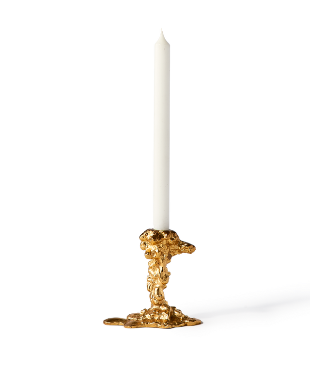 Drip Candle Holder Gold