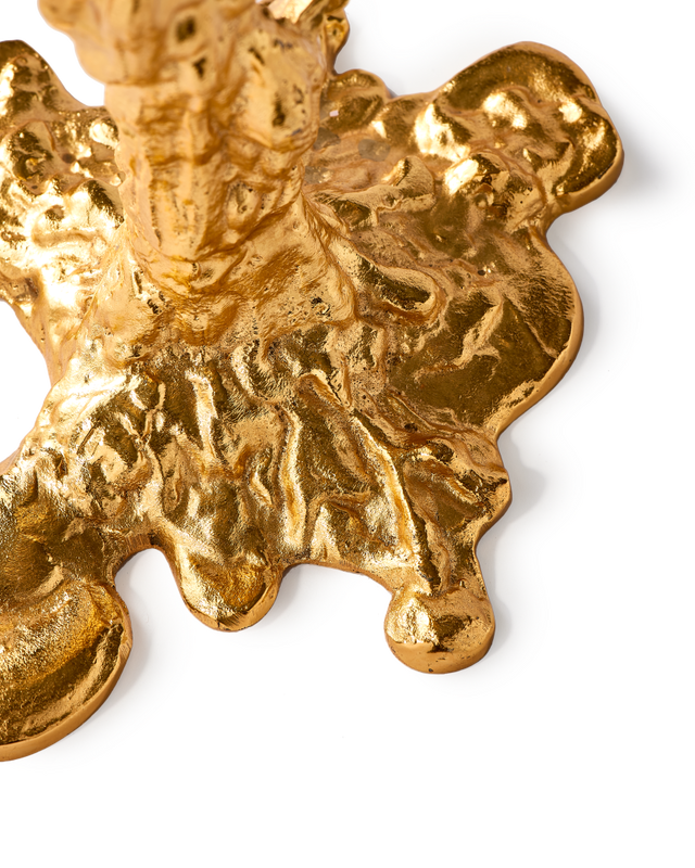 Drip Candle Holder Gold