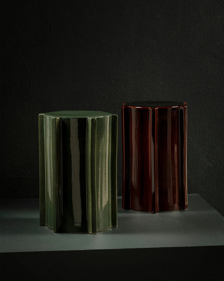 Side Table Dark Brown Geometrical Pawn