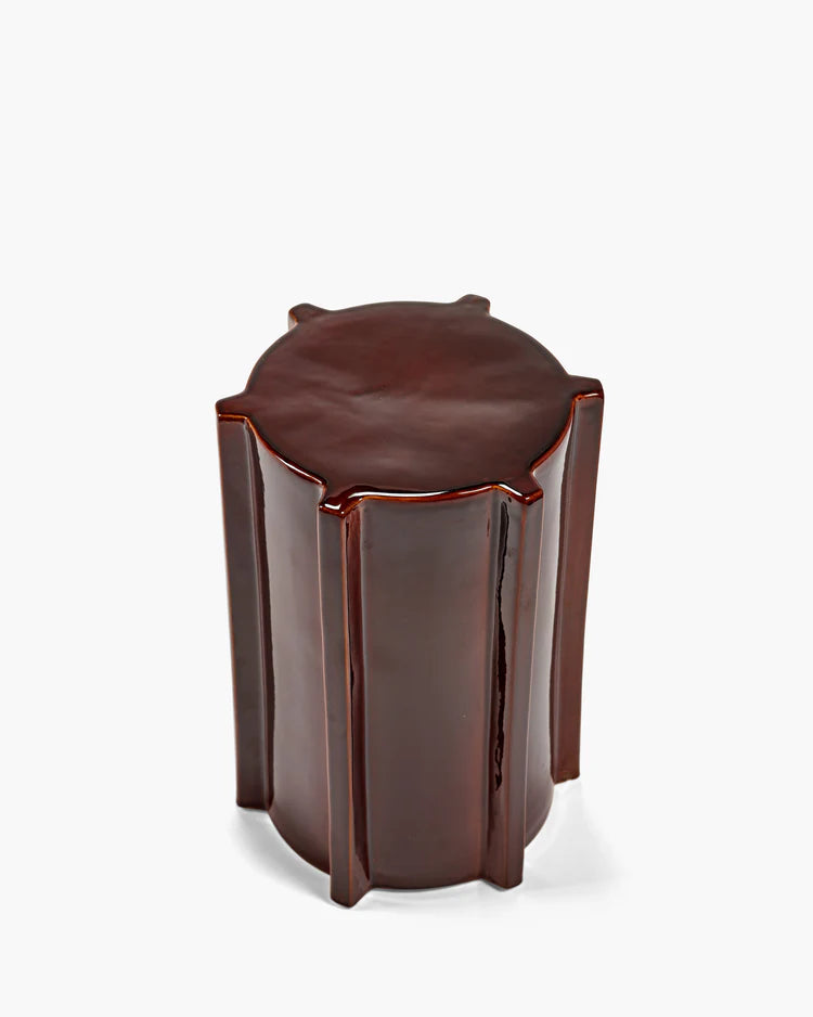 Side Table Dark Brown Geometrical Pawn