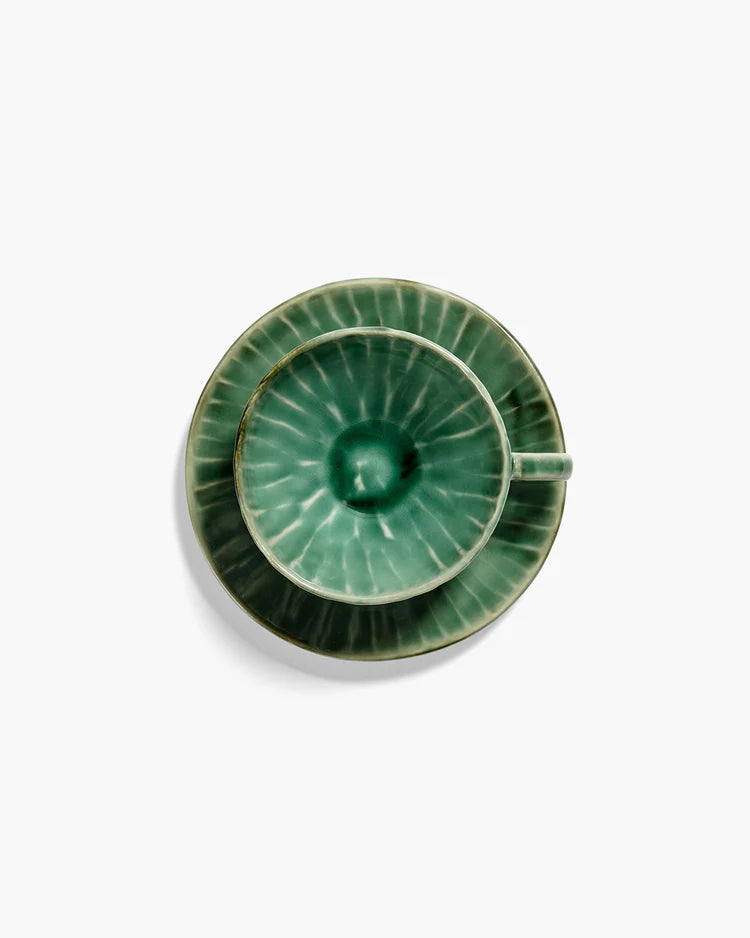 Saucer and Espresso Cup Green Verde