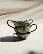 Sauser and Cappuccino Cup Green Verde