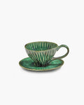 Sauser and Cappuccino Cup Green Verde