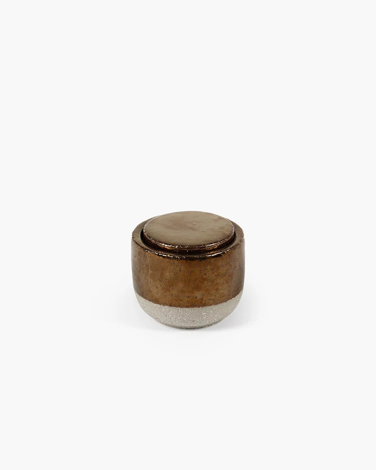 Scented Candle Gold Charred Santal