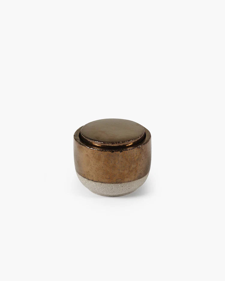 Scented Candle Gold Charred Santal