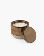 Scented Candle Gold Charred Santal
