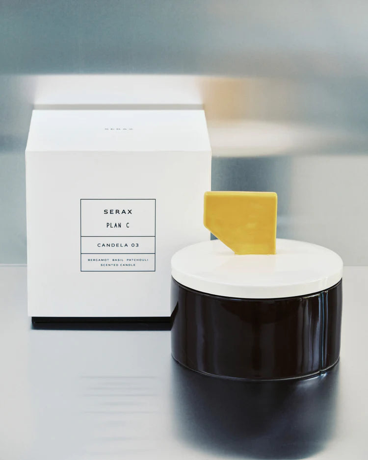Scented Candle L Burgundy - Yellow Candela 03