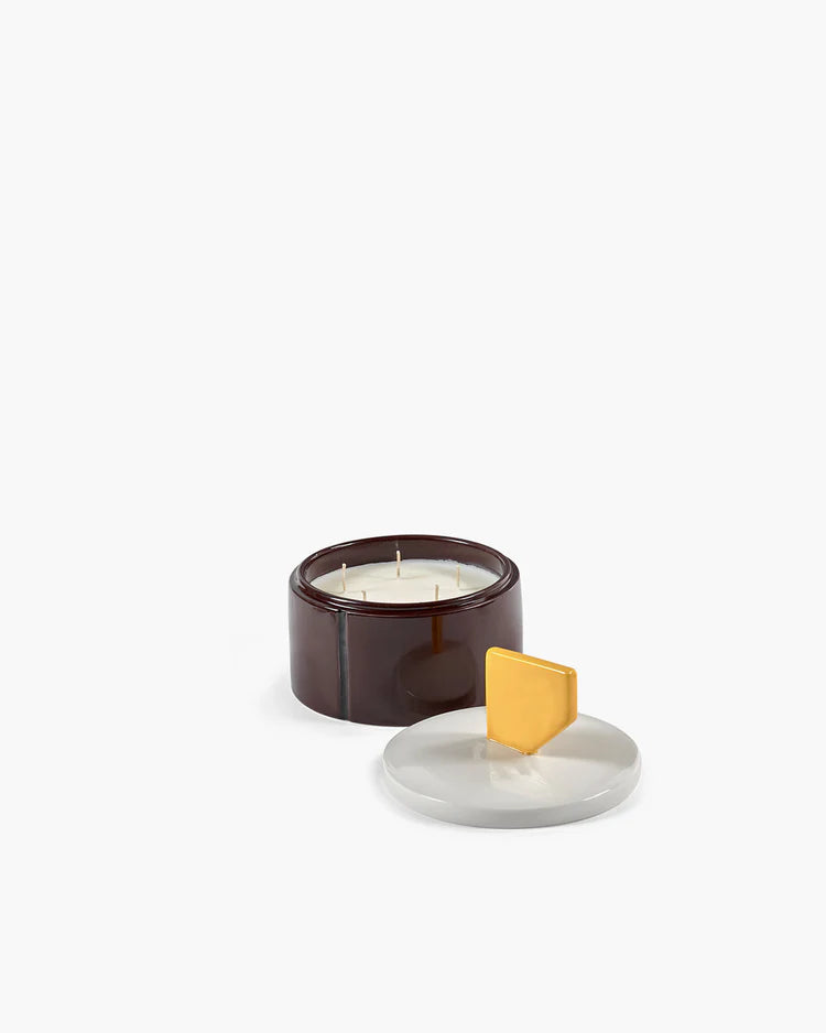 Scented Candle L Burgundy - Yellow Candela 03