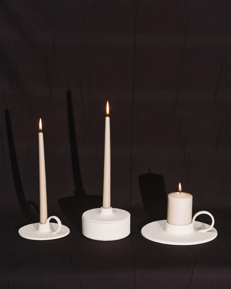 Candle Holder S Beige Mira