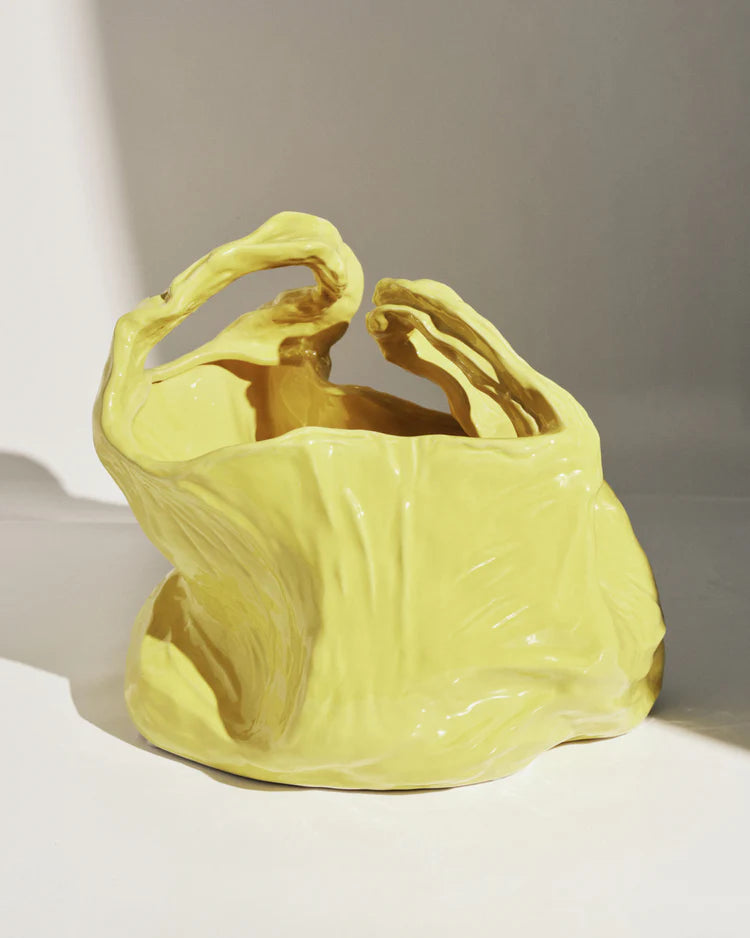 Vase L Yellow Gala