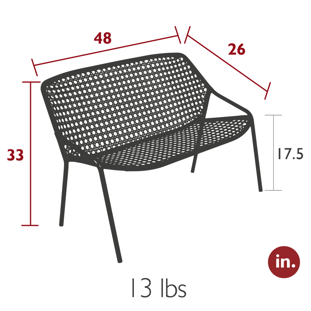 Croisette Bench Storm Grey