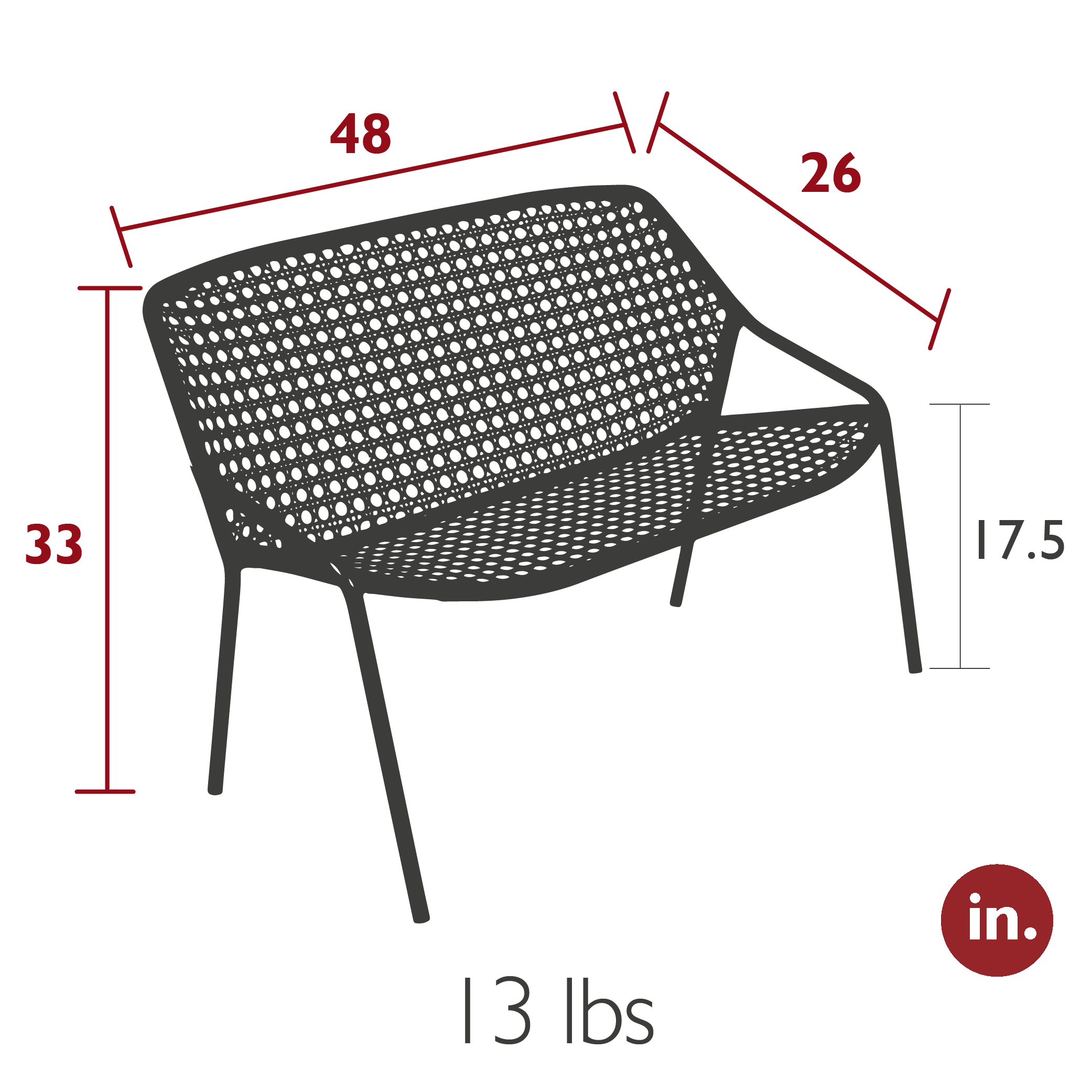 Croisette Bench Storm Grey