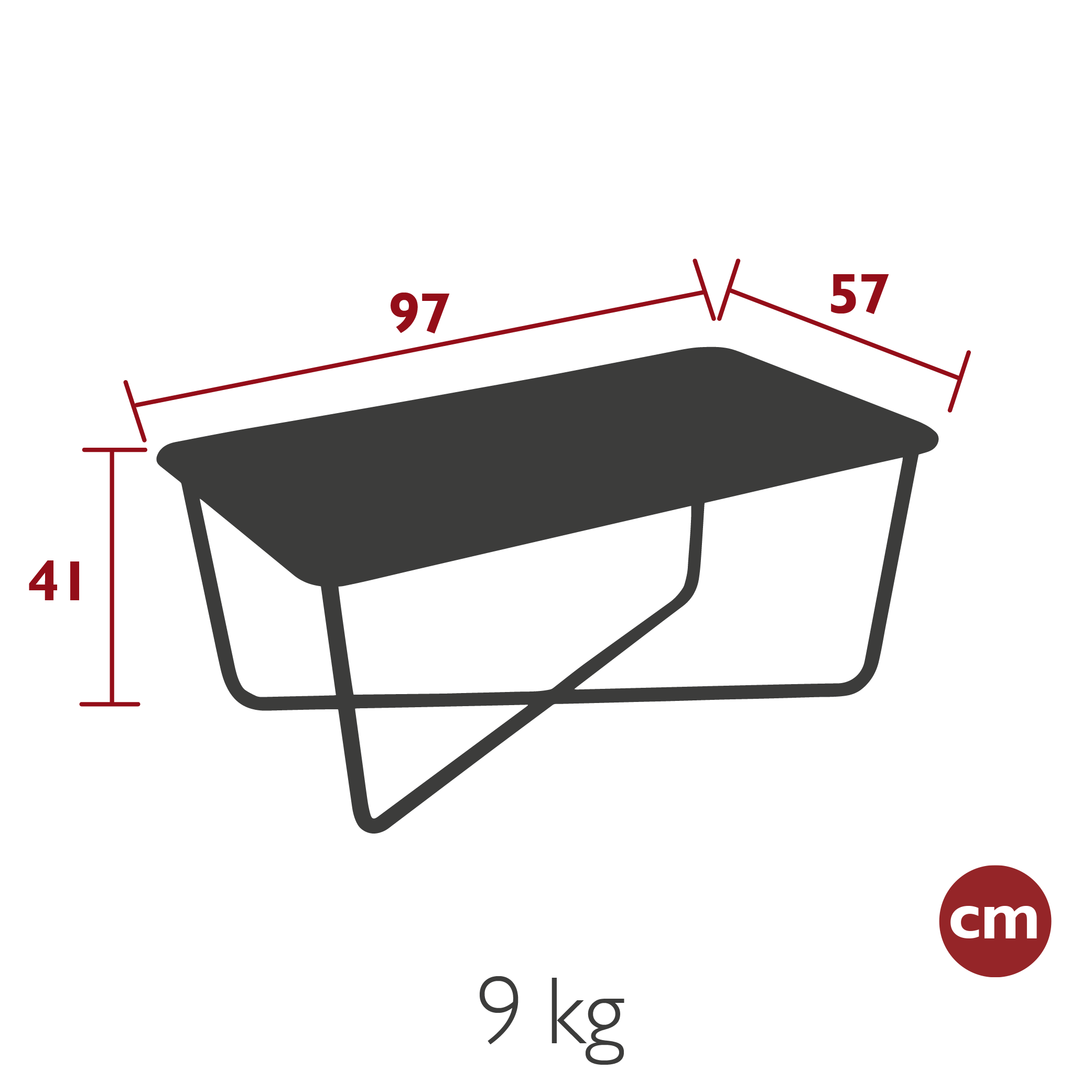 Croisette Low Table Storm Grey