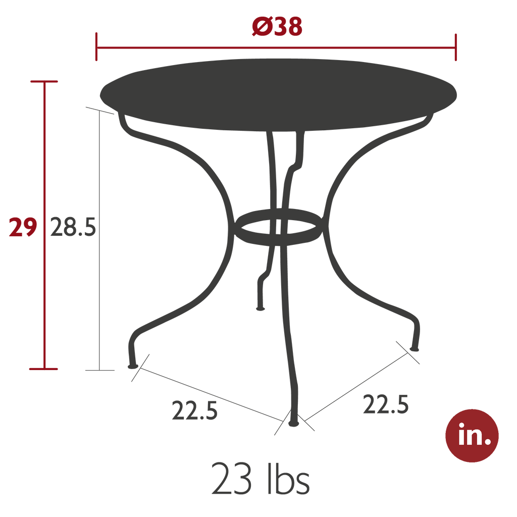 Opera Plus Table Black Cherry