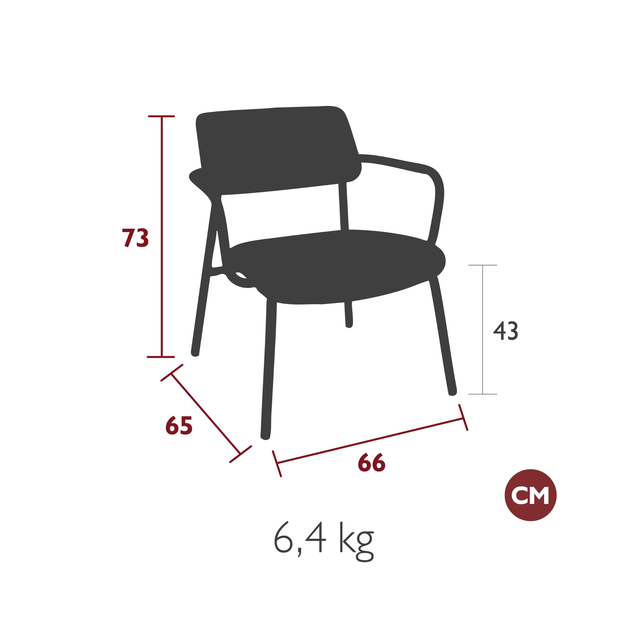 Lounge Armchair Studie Fabric