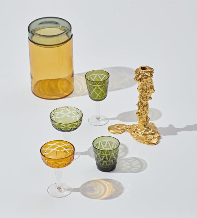 Drip Candle Holder Gold