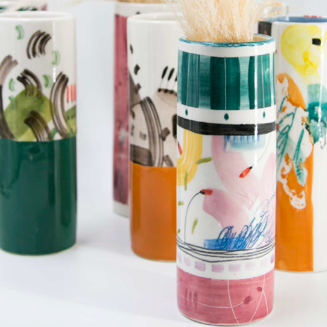 Monolith Cylindrical Ceramic Vase