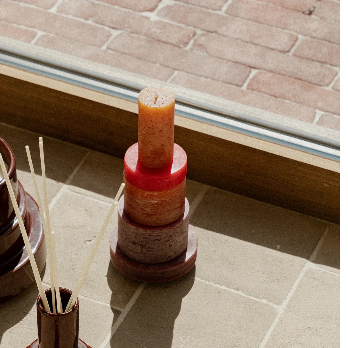 Candle Stack 03 - Burgundy