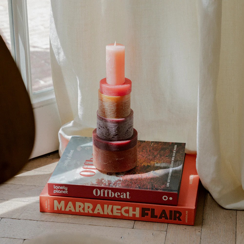 Candle Stack 06 - Burgundy