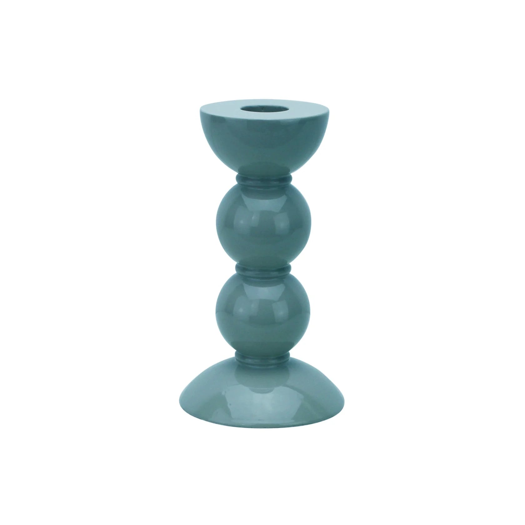 Chambray Blue Bobbin Candlestick