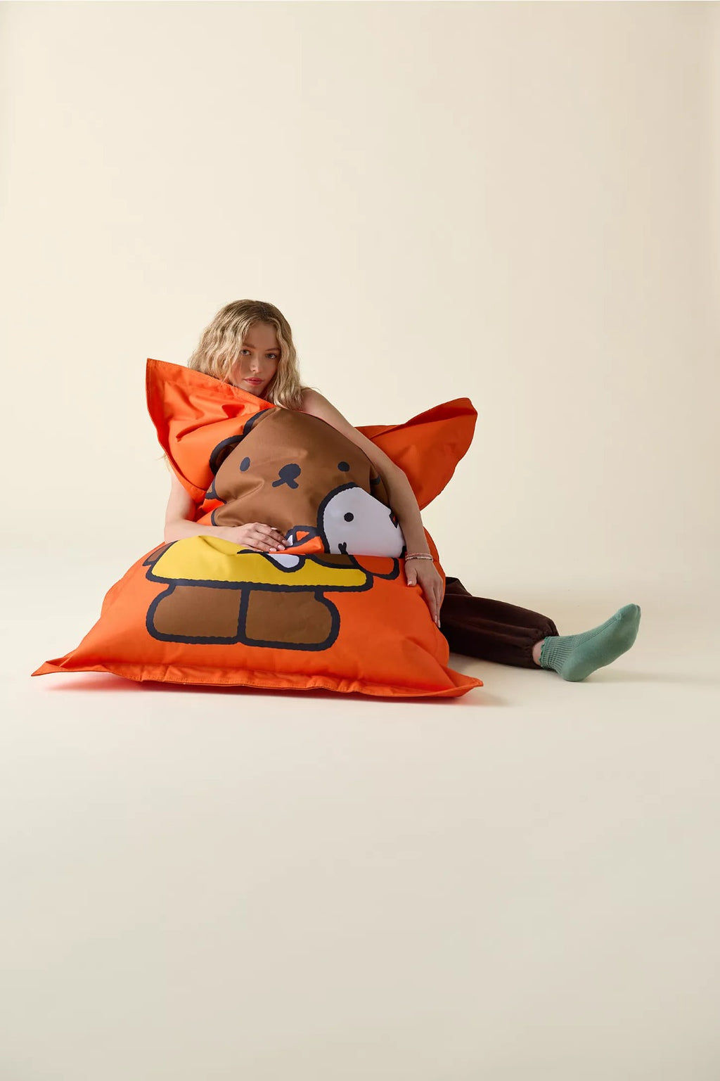 Junior Nylon x Miffy / Orange Boris Beanbag