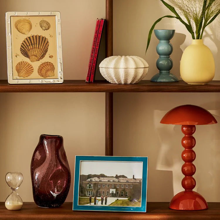Chambray Blue Bobbin Candlestick