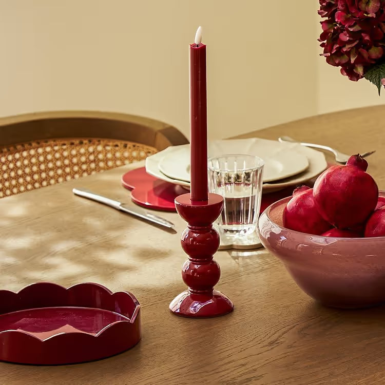 Medium Bobbin Candlestick - 14cm