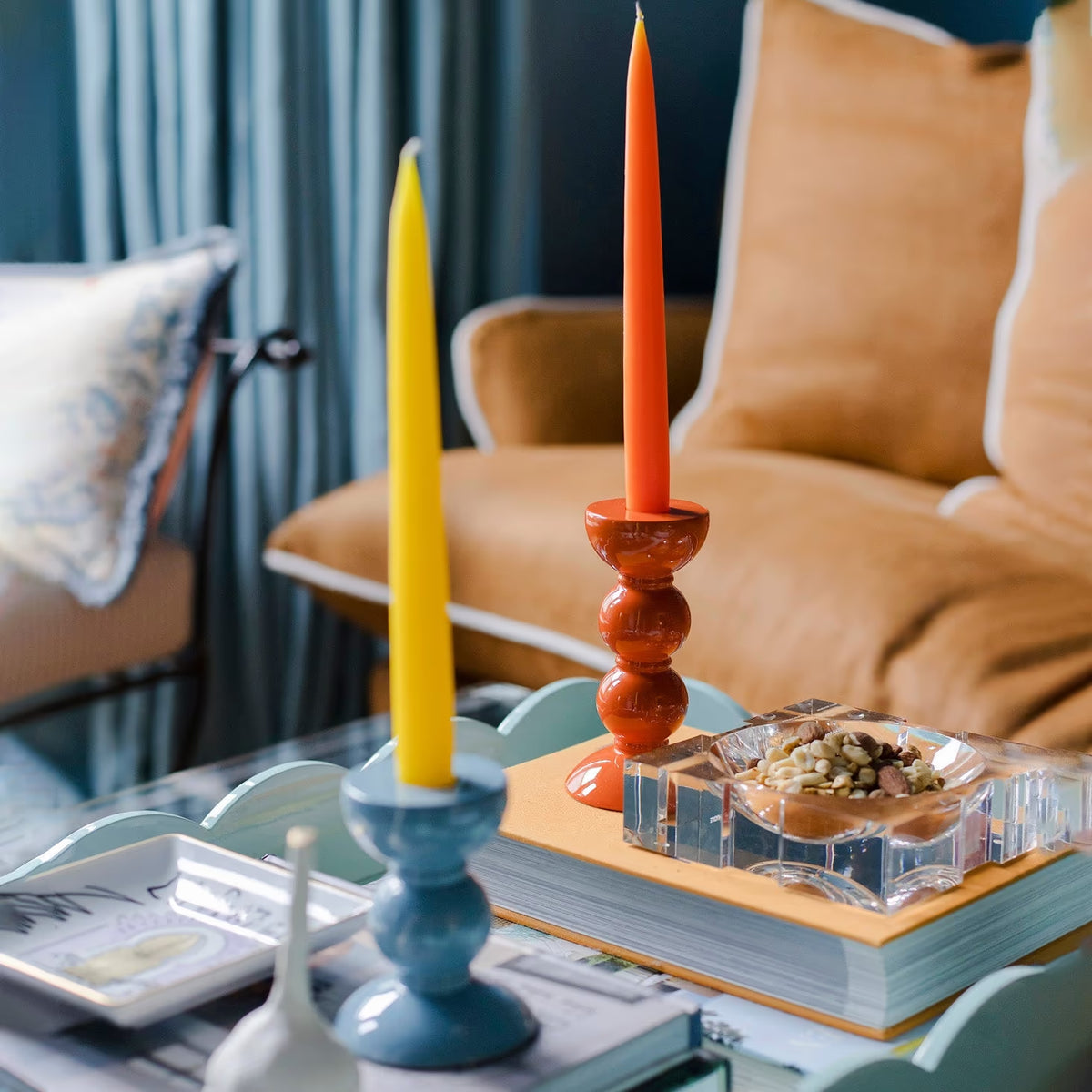 Medium Bobbin Candlestick - 14cm