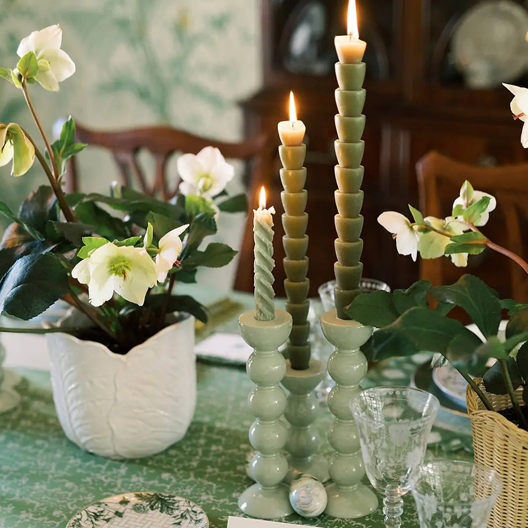 Medium Bobbin Candlestick - 14cm