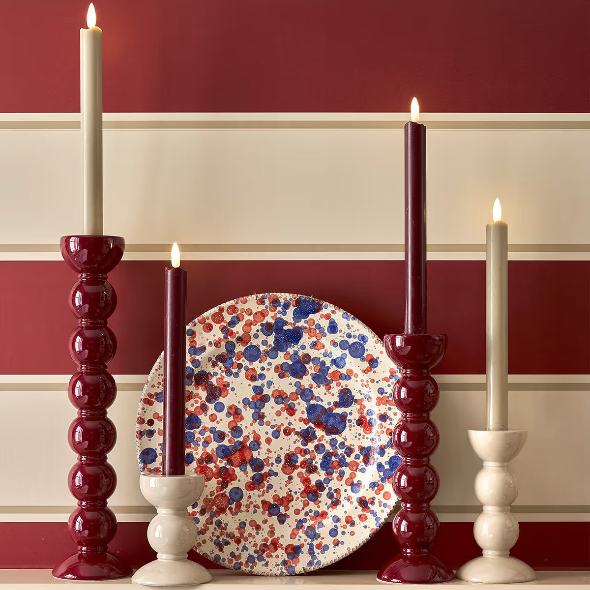 Small Bobbin Candlestick - 10cm