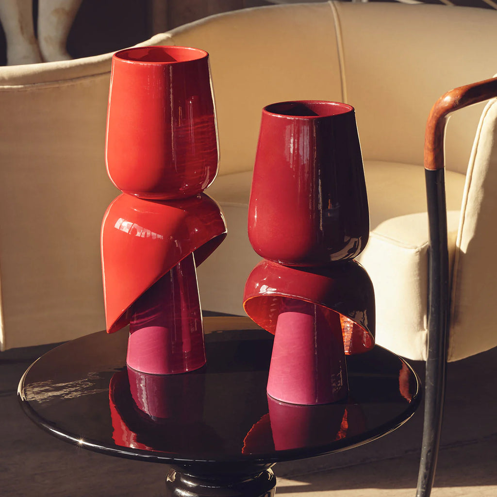 Toulipa Red Ceramic Vase