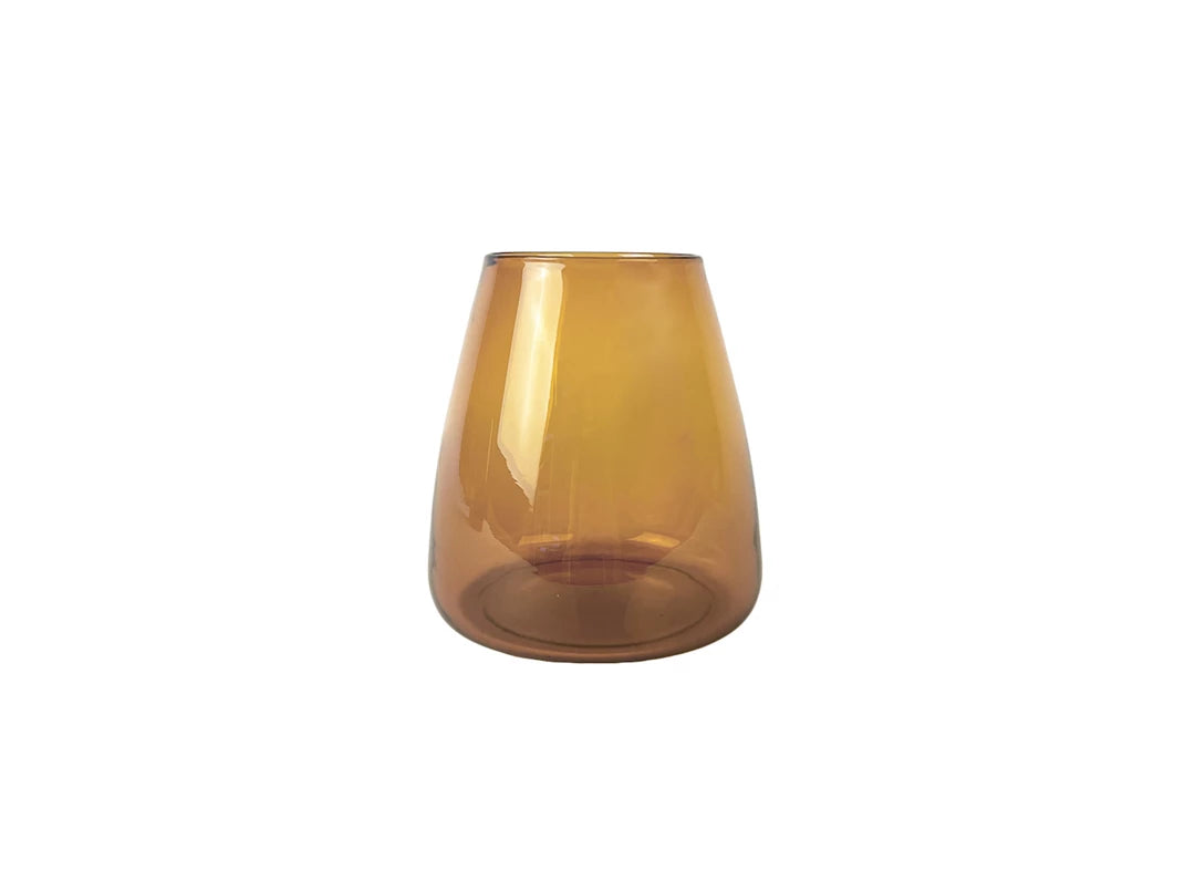 Dim Smooth Vase Amber
