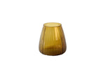 Dim Stripe Vase Small Amber